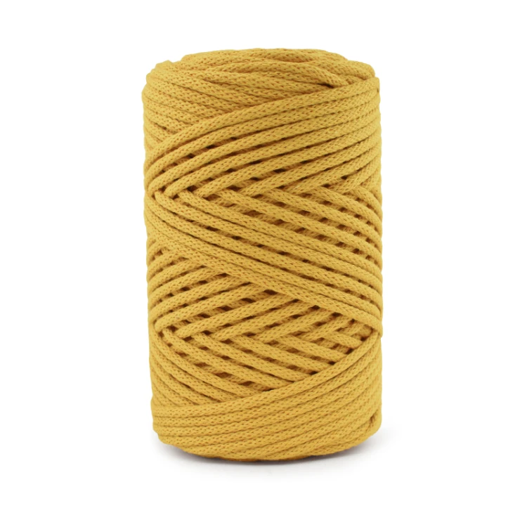 PREMIUM sznurek bawełniany by KOKONKI 3mm / rolka 100 m / 320 kurkuma