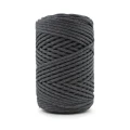 PREMIUM sznurek bawełniany by KOKONKI 3mm / rolka 100 m / 389 grafit