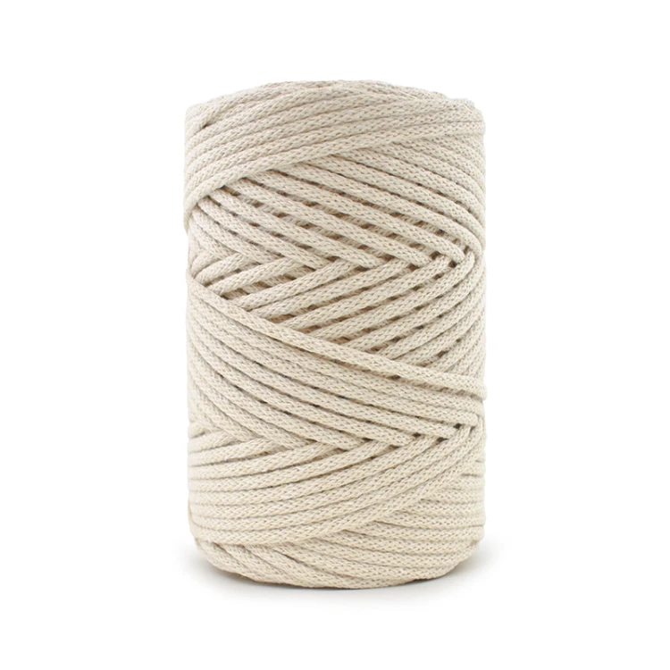 PREMIUM sznurek bawełniany by KOKONKI 3mm / rolka 100 m / 301 ciepły beż