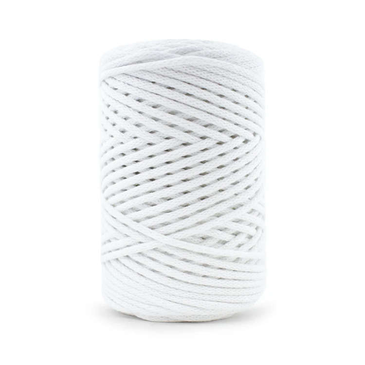 PREMIUM sznurek bawełniany by KOKONKI 3mm / rolka 100 m / 300 biel