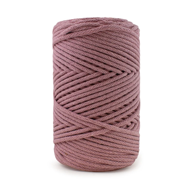 PREMIUM sznurek bawełniany by KOKONKI 3mm / rolka 100 m / 337 malwa