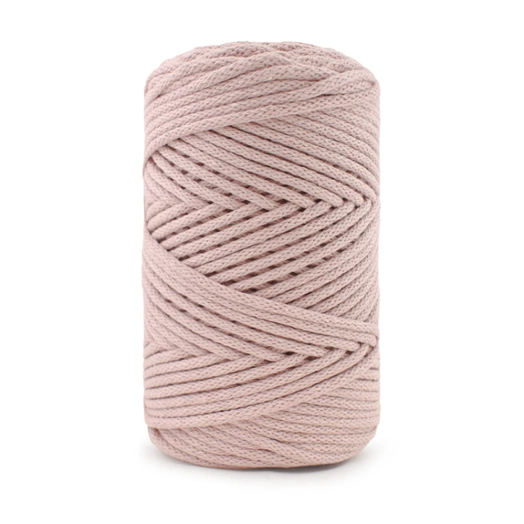 PREMIUM sznurek bawełniany by KOKONKI 3mm / rolka 100 m / 334 brudny róż