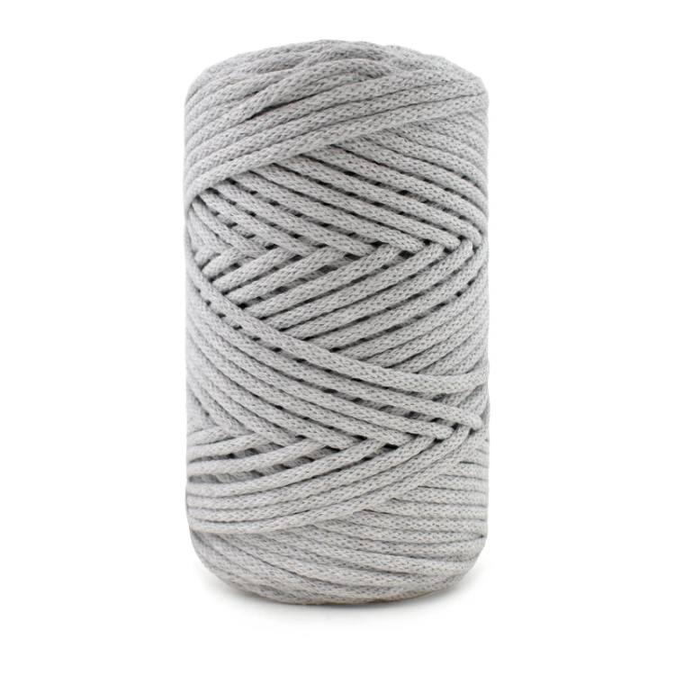 PREMIUM sznurek bawełniany by KOKONKI 3mm / rolka 100 m / 388 szary