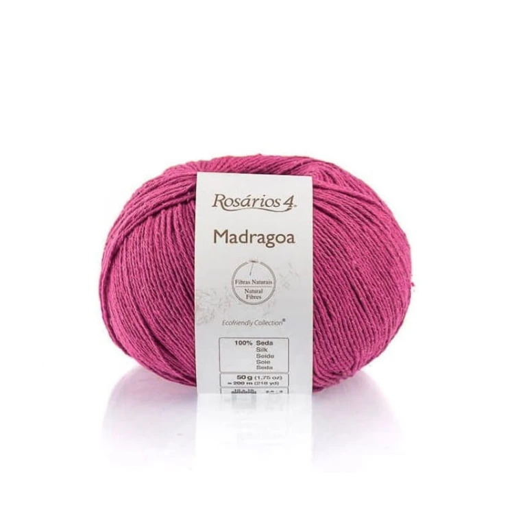 Włóczka Rosarios 4 Madragoa 47 / Fuschia / fuksja / 50g