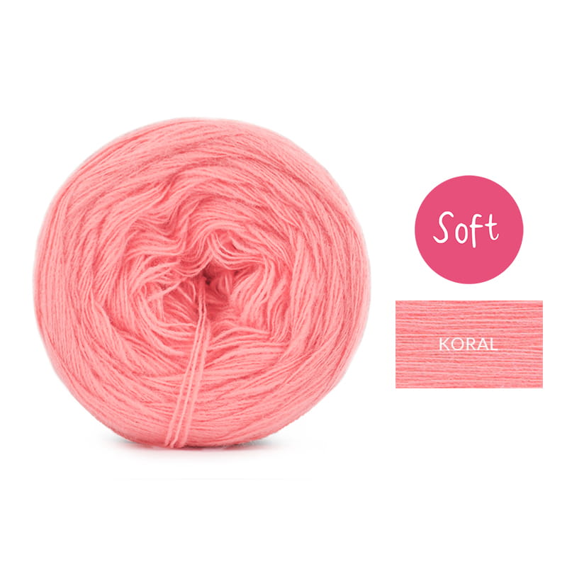 KOKONEK_Mono Soft jeden kolor - koral