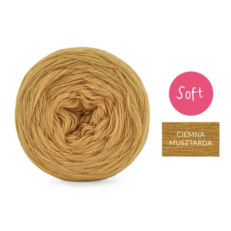 KOKONEK_Mono Soft jeden kolor - ciemna musztarda