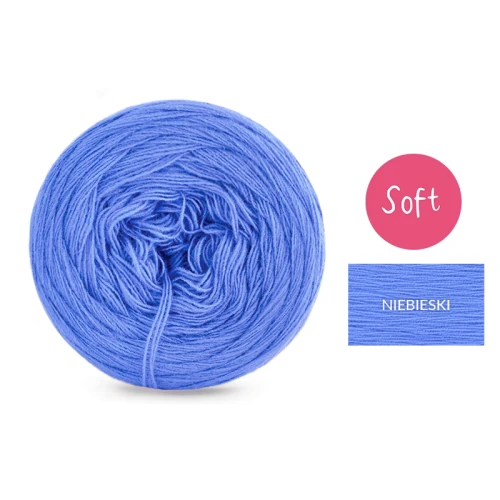 KOKONEK_Mono Soft jeden kolor - niebieski