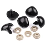 Nos plastikowy do maskotek 15 x 20 mm / czerń / 10 szt