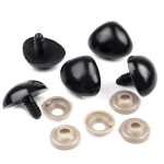Nos plastikowy do maskotek 12 x 15 mm / czerń / 10 szt