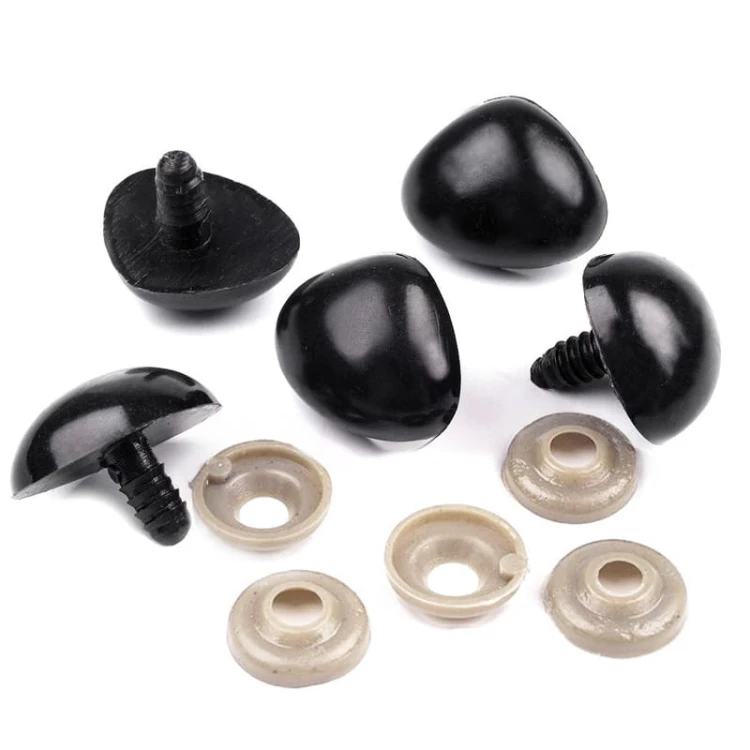 Nos plastikowy do maskotek 12 x 15 mm / czerń / 10 szt