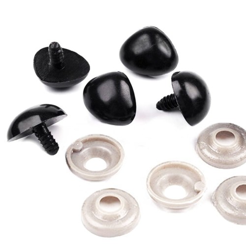 Nos plastikowy do maskotek 19 x 24 mm / czerń / 10 szt