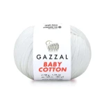 Włóczka Gazzal Baby Cotton 3410 - 50g - ecru