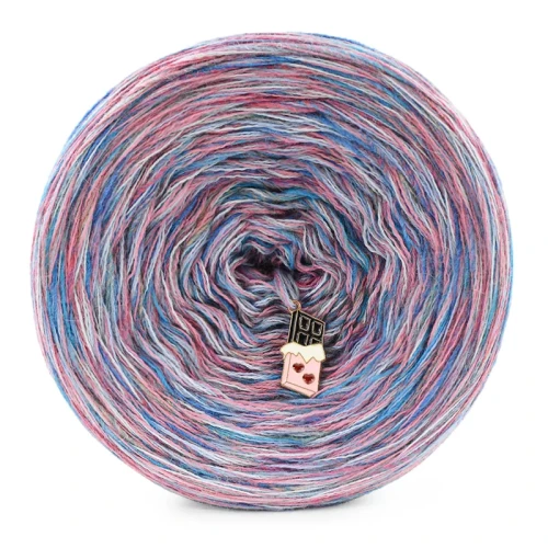 KOKONEK Pure Melanż PM001 - Niebieski/baby blue/malwa + tęcza rafa koralowa (3 nitki + 1)