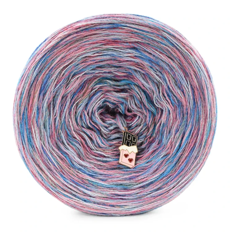 KOKONEK Pure Melanż PM001 - Niebieski/baby blue/malwa + tęcza rafa koralowa (3 nitki + 1)