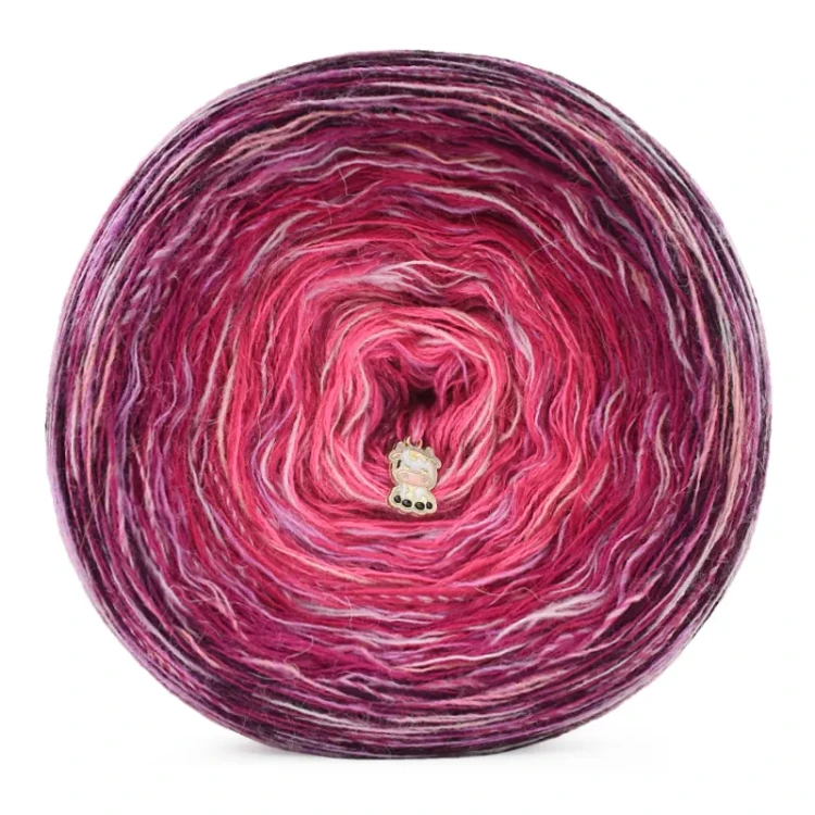 KOKONEK Pure Rare PR008 - Wino/jeżyna/magenta/słodki róż + tęcza słodka (3 nitki + 1)
