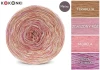 KOKONEK Merino Melanż R206 - Terakota/zgaszony róż/morela + tęcza słodka (3 nitki + 1)