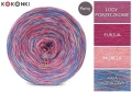 KOKONEK Merino Melanż R207 - Lody porzeczkowe/fuksja/morela + tęcza rafa koralowa (3 nitki + 1)