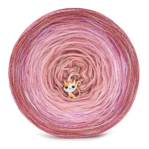 KOKONEK Rare Merino R201 - Malwa/zgaszony róż/morela/nude + tęcza słodka (3n + 1)