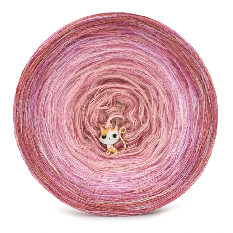 KOKONEK Rare Merino R201 - Malwa/zgaszony róż/morela/nude + tęcza słodka (3n + 1)