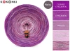 KOKONEK Rare Merino R202 - Ciemny cyklamen/cyklamen/wrzos/jasny róż + tęcza słodka (3n + 1)