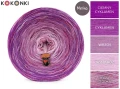 KOKONEK Rare Merino R202 - Ciemny cyklamen/cyklamen/wrzos/jasny róż + tęcza słodka (3n + 1)