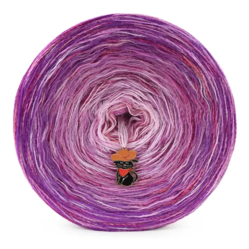 KOKONEK Rare Merino R202 - Ciemny cyklamen/cyklamen/wrzos/jasny róż + tęcza słodka (3n + 1)