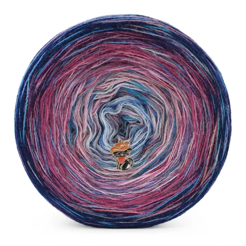 KOKONEK Rare Merino R203 - Granat/lody porzeczkowe/morela/jasny błękit + tęcza rafa koralowa (3n + 1)