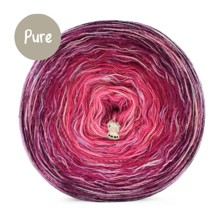 KOKONEK Pure Rare PR008 - Wino/jeżyna/magenta/słodki róż + tęcza słodka (3 nitki + 1)