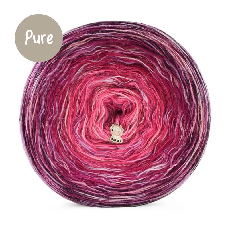 KOKONEK Pure Rare PR008 - Wino/jeżyna/magenta/słodki róż + tęcza słodka (3 nitki + 1)