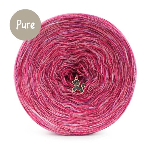 KOKONEK Pure Melanż PM004 - Malwa/słodki róż/magenta + tęcza słodka (3 nitki + 1)