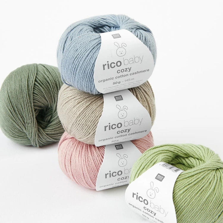 Włóczka Rico Design Baby Cozy Organic Cotton Cashmere 013 / błękit