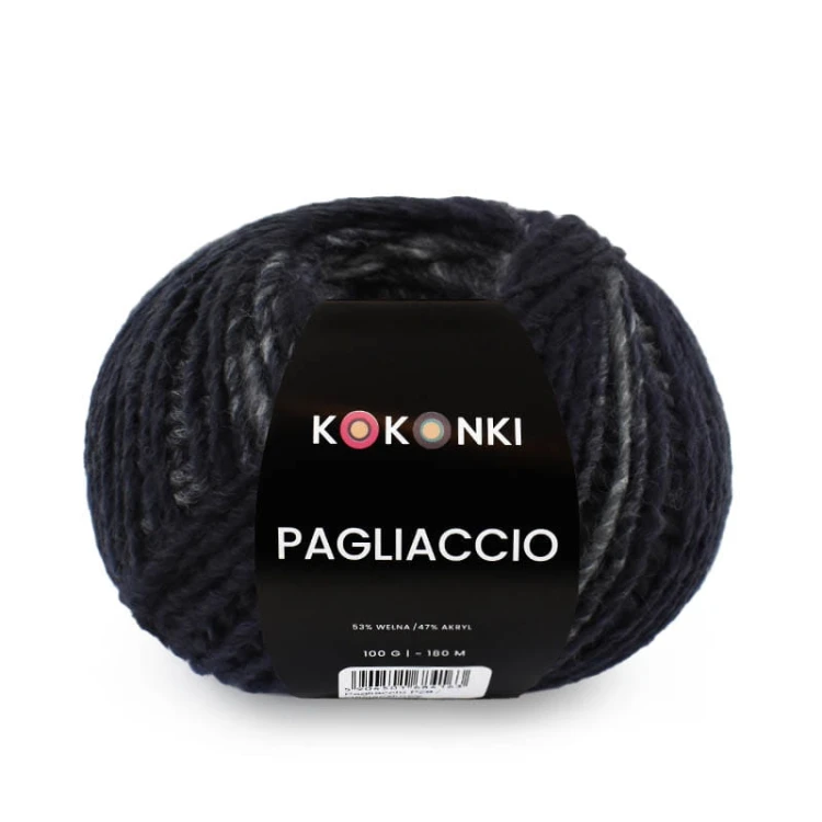 Włóczka KOKONKI Pagliaccio P33 / droga mleczna / ~180 m