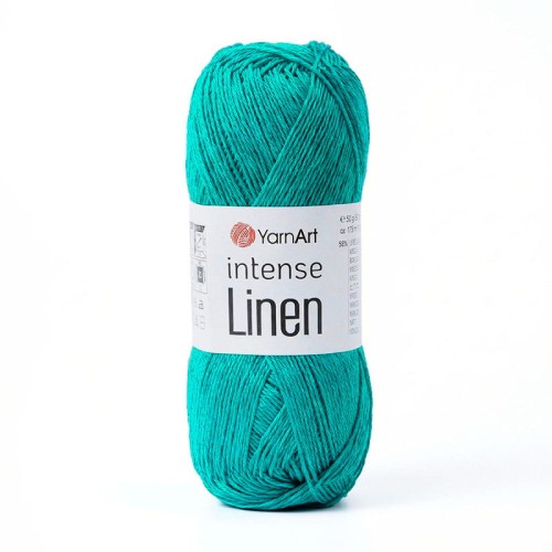 Włóczka YarnArt Intense Linen 4129 / ciemny turkus