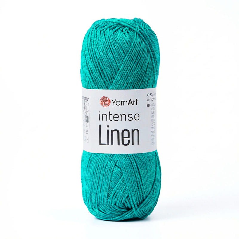 Włóczka YarnArt Intense Linen 4129 / ciemny turkus