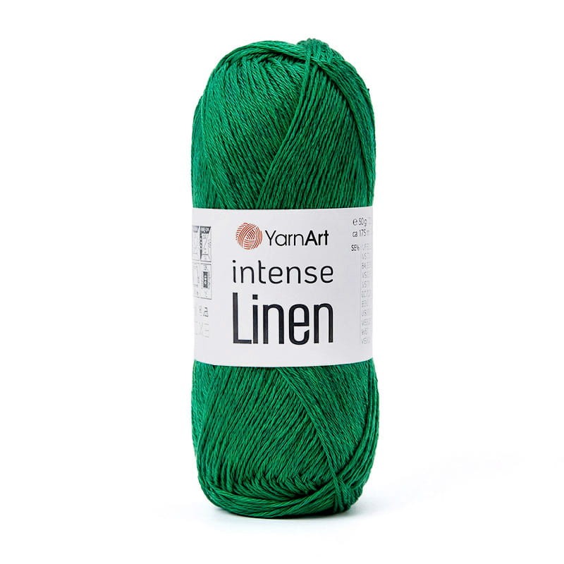 Włóczka YarnArt Intense Linen 4127 / ciemna zieleń
