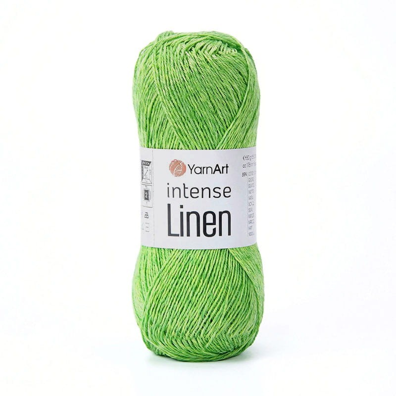 Włóczka YarnArt Intense Linen 4125 / neonowa zieleń