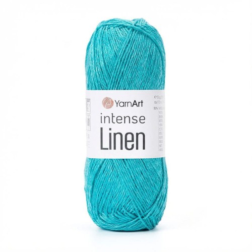 Włóczka YarnArt Intense Linen 4131 / cyjan