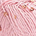 Włóczka z cekinami YarnArt Cotton Gold Paillettes 7108 / róż