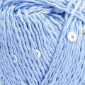 Włóczka z cekinami YarnArt Cotton Gold Paillettes 7110 / niebieski ze srebrem