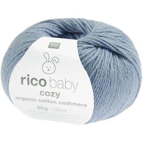 Włóczka Rico Design Baby Cozy Organic Cotton Cashmere 013 / błękit