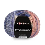 Włóczka KOKONKI Pagliaccio P18 / zgaszona tęcza / ~180 m