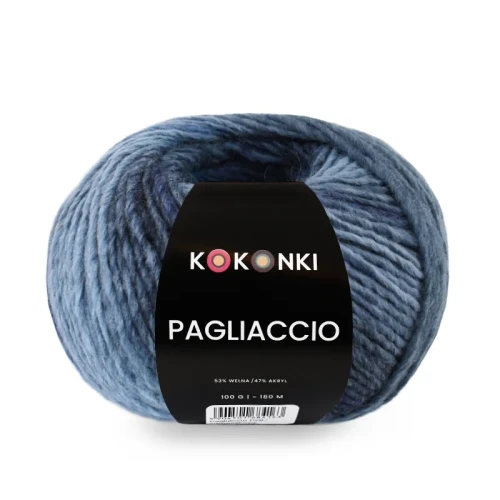 Włóczka KOKONKI Pagliaccio P22 / głębia oceanu / ~180 m