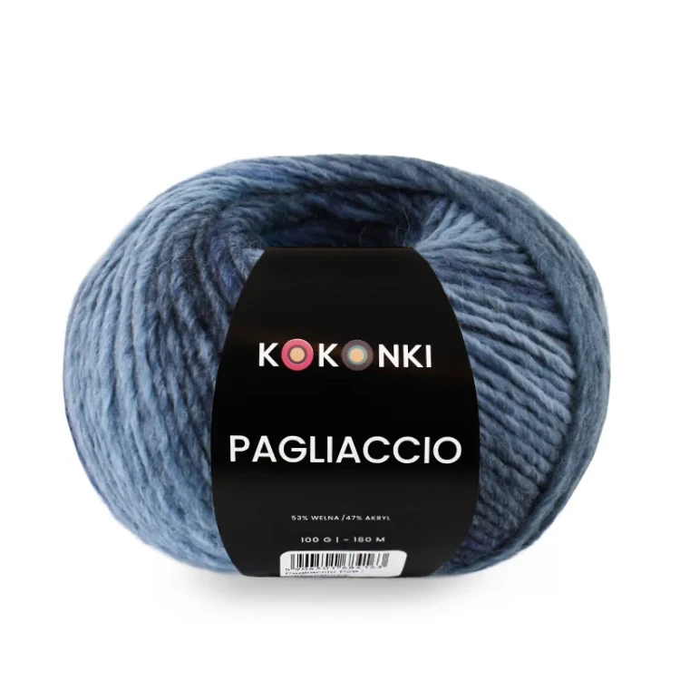 Włóczka KOKONKI Pagliaccio P22 / głębia oceanu / ~180 m