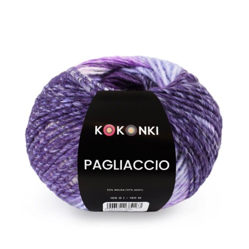 Włóczka KOKONKI Pagliaccio P16 / pierogi z jagodami / ~180 m