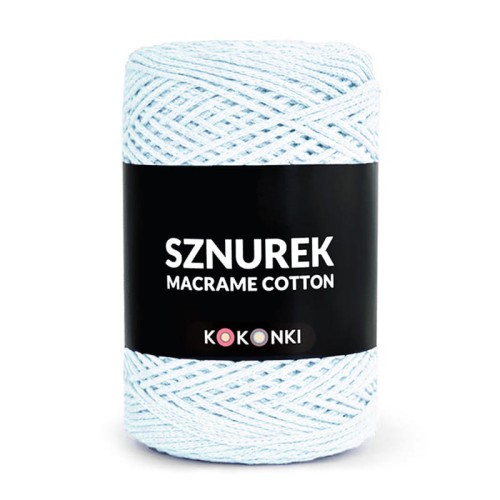 Sznurek Macrame Cotton by KOKONKI 2mm / rolka 200m / 265 mięta melanż