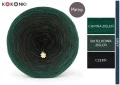 KOKONEK Rare Merino R205 Włóczykij - Ciemna zieleń/butelkowa zieleń/czerń + 1 nitka navy (3 nitki + 1)