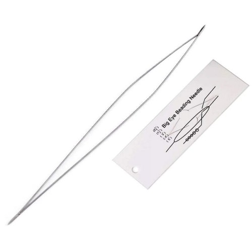 Igła do nawlekania koralików / duże oczko / 10 cm / 1 szt