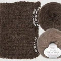 KOKONEK Nieznajomy /  mus czekoladowy + Sandnes Garn Tynn Silk Mohair 3161 / kakao