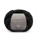 Włóczka DHG Piuma Metallic / Midnight - czerń i srebro