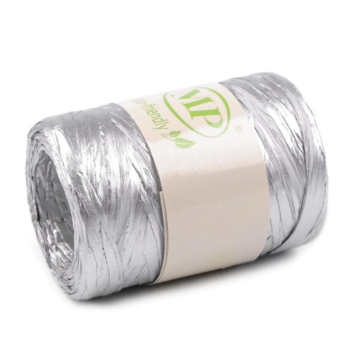Rafia papierowa MP / 5-8mm / 100 m / 40 srebrny